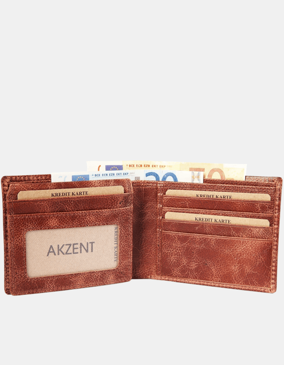 Moška denarnica Akzent Slim Guard rjava