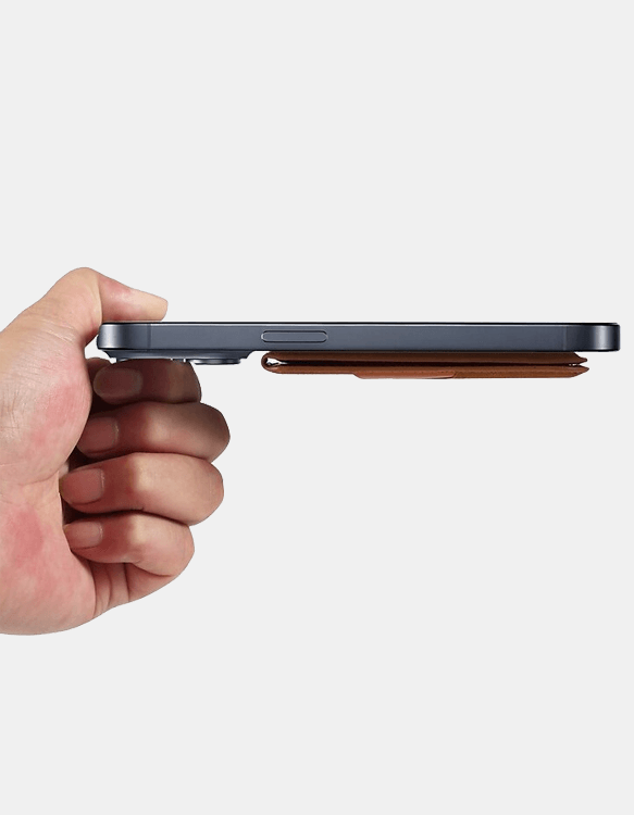 Magnetna denarnica za iPhone Belano rjava