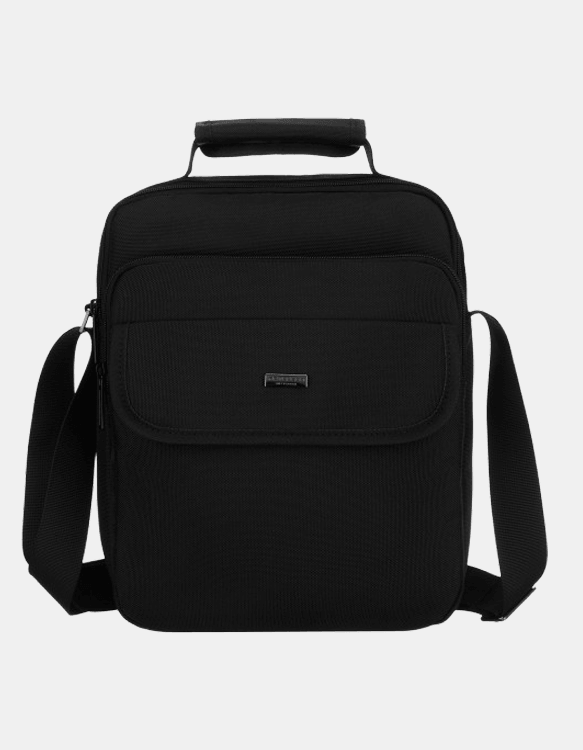 Večja moška crossbody torba Peterson Kelmar črna