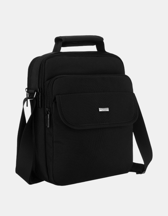 Večja moška crossbody torba Peterson Kelmar črna