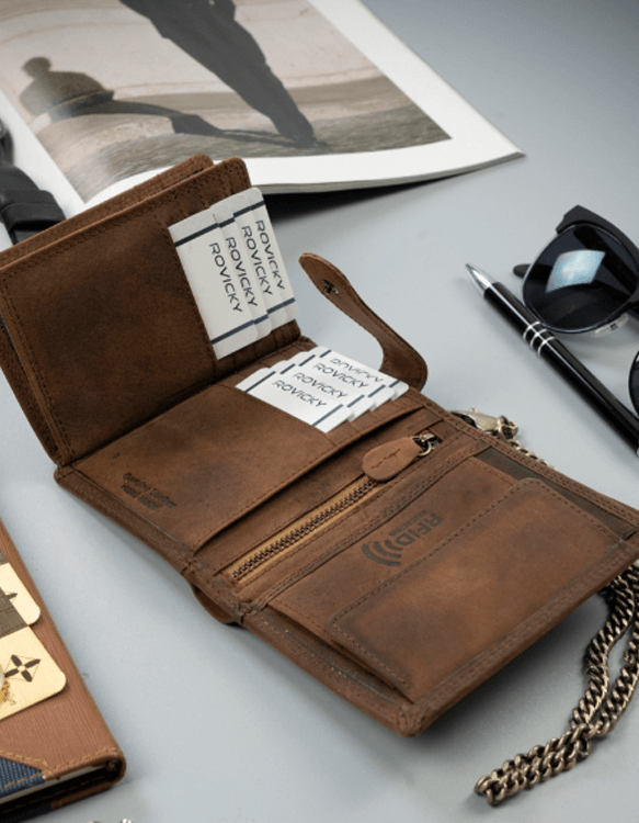 Moška denarnica Rovicky Vintage rjava